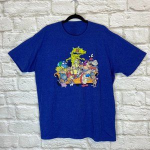 Nickelodeon TShirt Size XL Vintage Cartoons Graphic Blue T Shirt